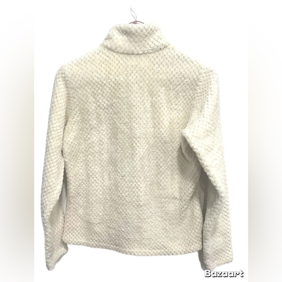 Columbia Women's Off-White 1/4 zip pullover Sherpa jacket Sz M - Picture 5 of 9